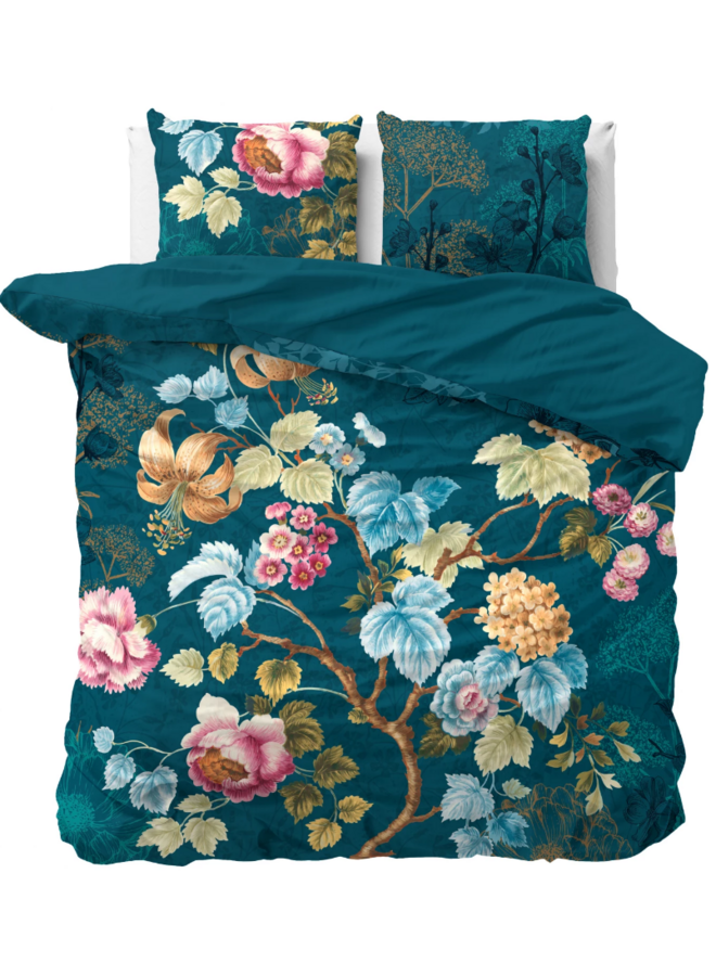 Sleeptime Dekbedovertrek Chanda Blauw - Katoen