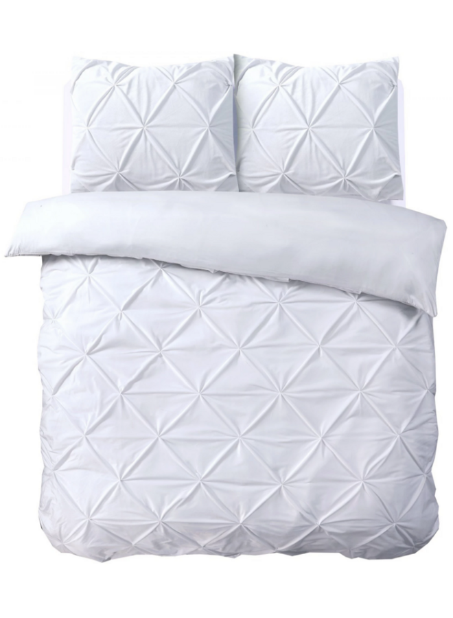 Dekbedovertrek Pintuck Wit - Velvet PL1