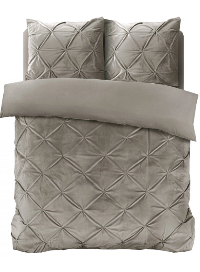 Sleeptime Dekbedovertrek Pintuck Zand - Velvet