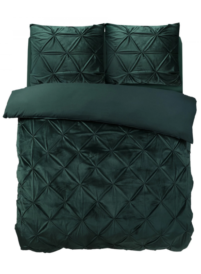 Dekbedovertrek Pintuck Groen - Velvet PL2