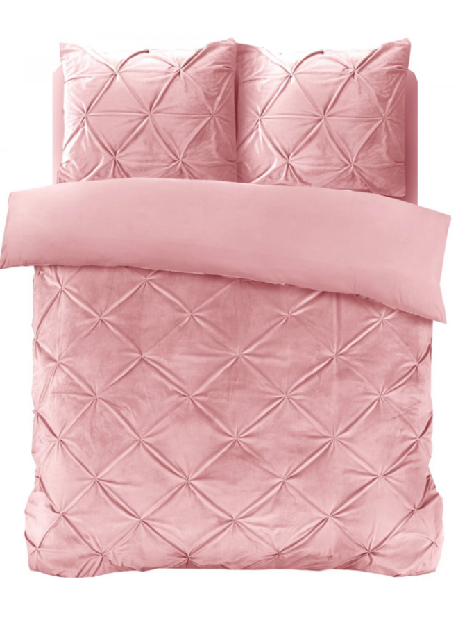 Dekbedovertrek Pintuck Roze - Velvet