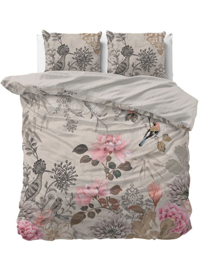 Dekbedovertrek Forest Flowers Créme - Microvezel PL1