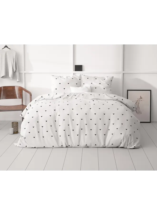 Sleeptime Dekbedovertrek Love On Love Wit - Microvezel
