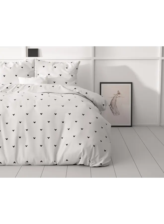 Sleeptime Dekbedovertrek Love On Love Wit - Microvezel
