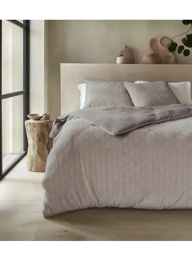 Dekbedovertrek Art Taupe - Flanel PL1