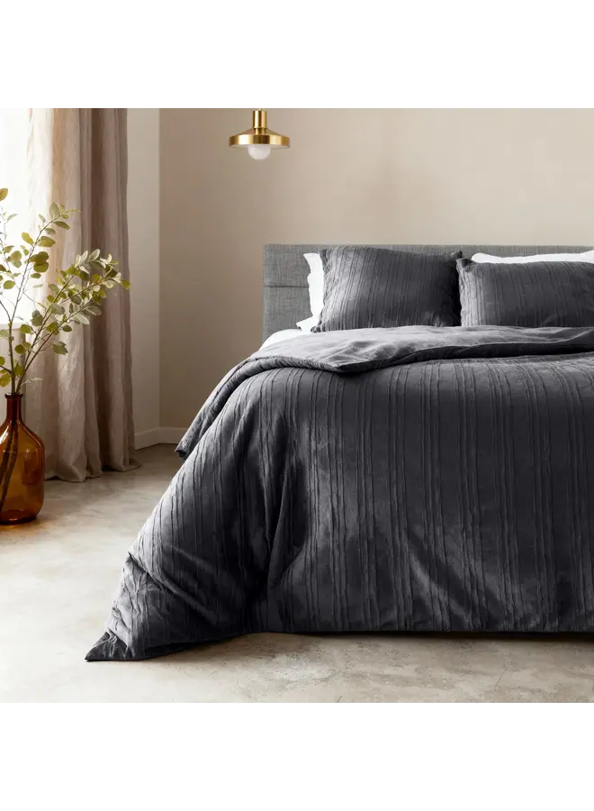 Dekbedovertrek Velvet Lining Zwart - Velvet PL1