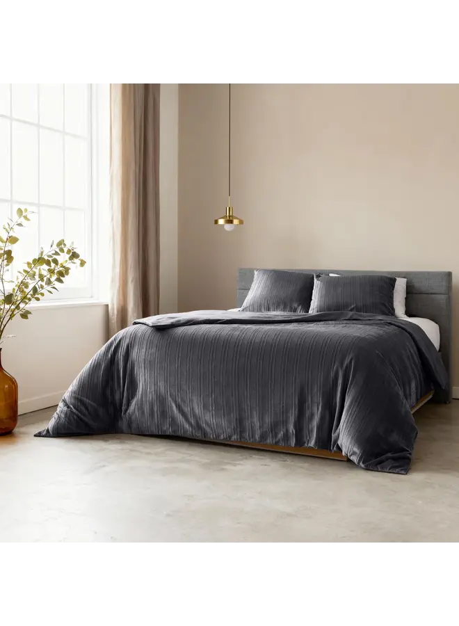 Sleeptime Dekbedovertrek Velvet Lining Zwart - Velvet