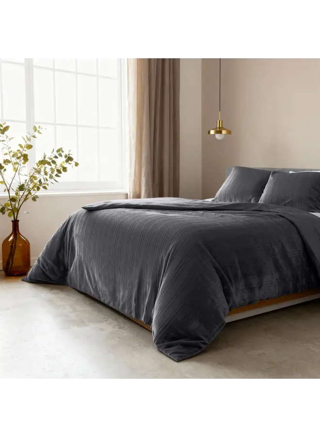 Sleeptime Dekbedovertrek Velvet Lining Zwart - Velvet