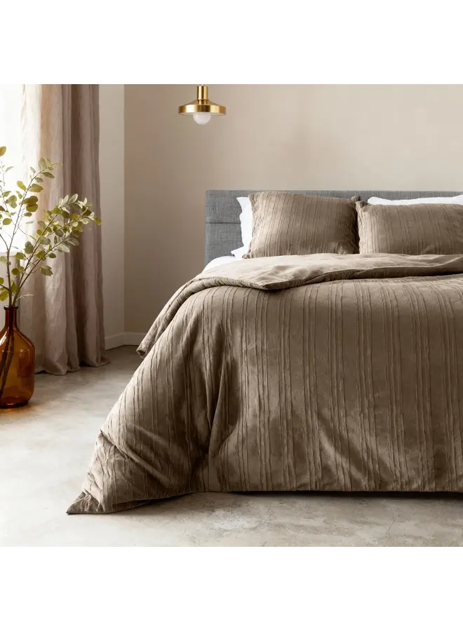 Dekbedovertrek Velvet Lining Taupe - Velvet