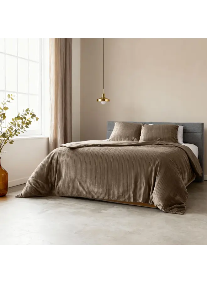 Sleeptime Dekbedovertrek Velvet Lining Taupe - Velvet
