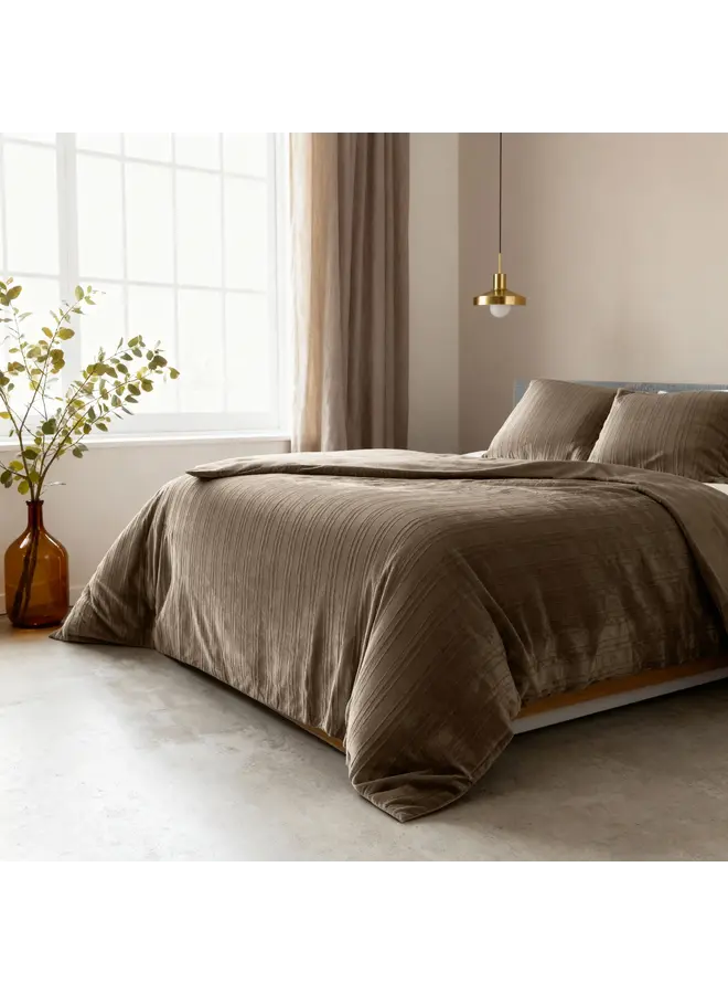Sleeptime Dekbedovertrek Velvet Lining Taupe - Velvet
