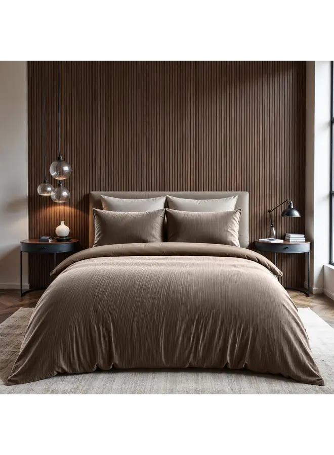 Sleeptime Dekbedovertrek Velvet Cartier Taupe - Velvet