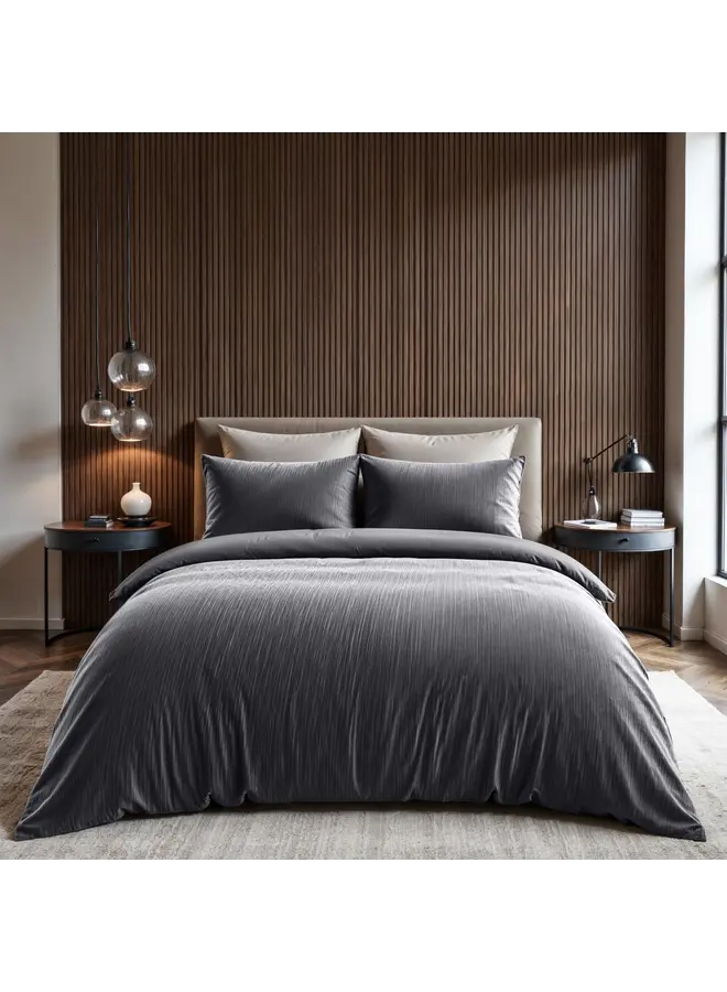 Sleeptime Dekbedovertrek Velvet Cartier Antraciet - Velvet