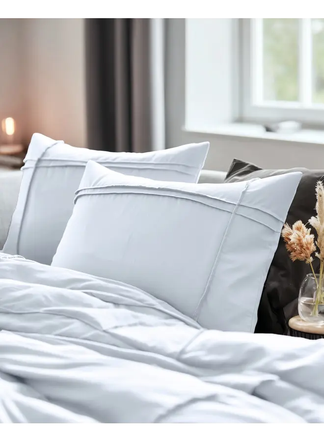 Sleeptime Dekbedovertrek Washed Tufted Wit - Microvezel