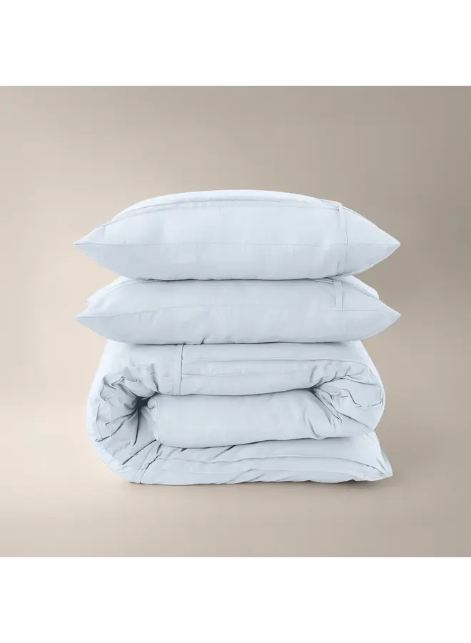 Sleeptime Dekbedovertrek Washed Tufted Wit - Microvezel