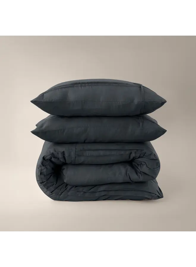 Sleeptime Dekbedovertrek Washed Tufted Antraciet - Microvezel