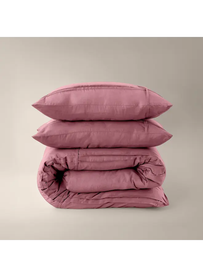 Sleeptime Dekbedovertrek Washed Tufted Oud Roze - Microvezel