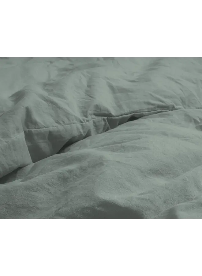 Dreamhouse Dekbedovertrek Stone Washed Uni Groen - Katoen