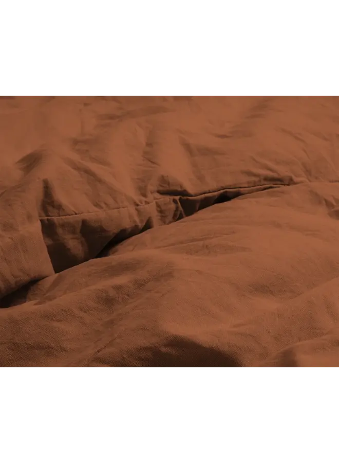 Dreamhouse Dekbedovertrek Stone Washed Uni Bruin - Katoen