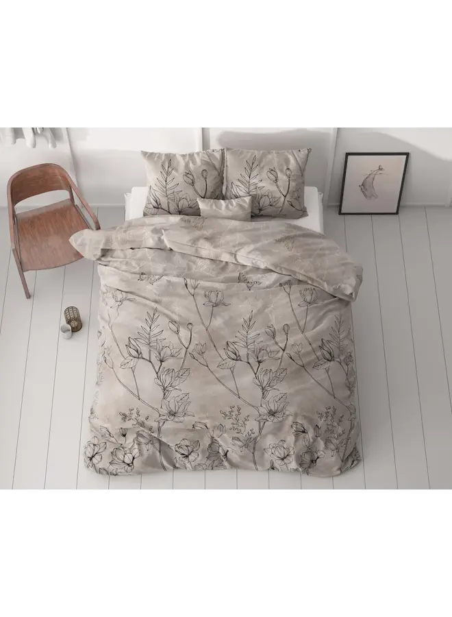 Sleeptime Dekbedovertrek Dora Taupe - Microvezel