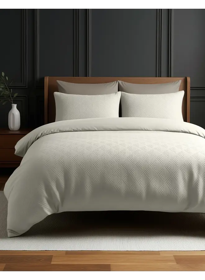 Sleeptime Dekbedovertrek Milano 3D Creme - Microvezel