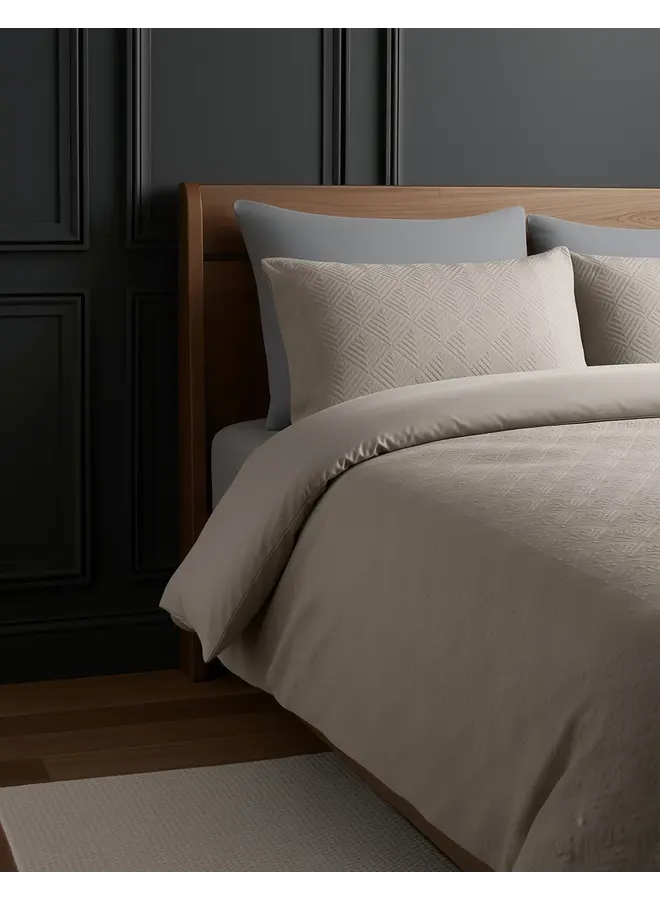 Sleeptime Dekbedovertrek Milano 3D Taupe/Grijs - Microvezel