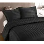 Primaviera Deluxe Dekbedovertrek Hotel Stripe Zwart - Katoensatijn