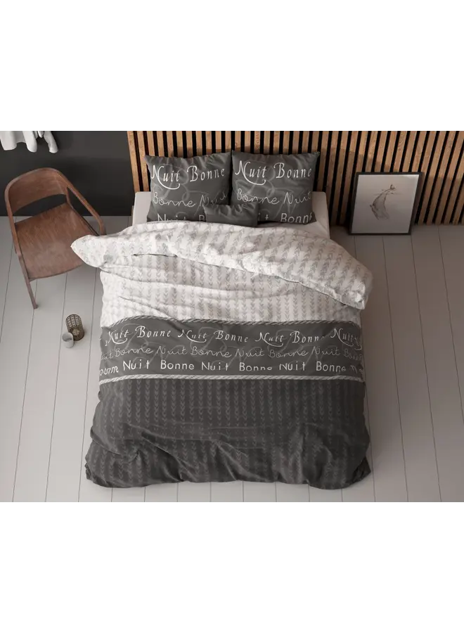 Sleeptime Dekbedovertrek Bonne Nuit 4 Antraciet - Blended Katoen