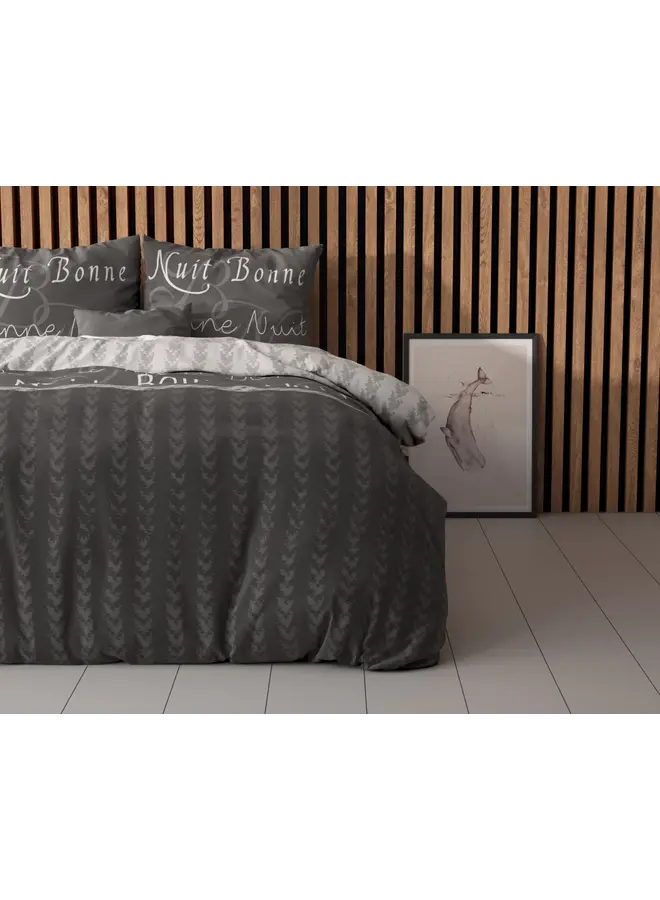 Sleeptime Dekbedovertrek Bonne Nuit 4 Antraciet - Blended Katoen