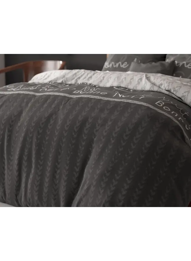 Sleeptime Dekbedovertrek Bonne Nuit 4 Antraciet - Blended Katoen