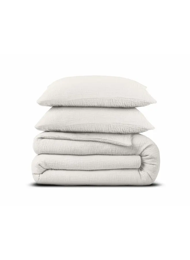 Dreamhouse Dekbedovertrek Mousseline Mousseline Off Wit - Perkal Katoen