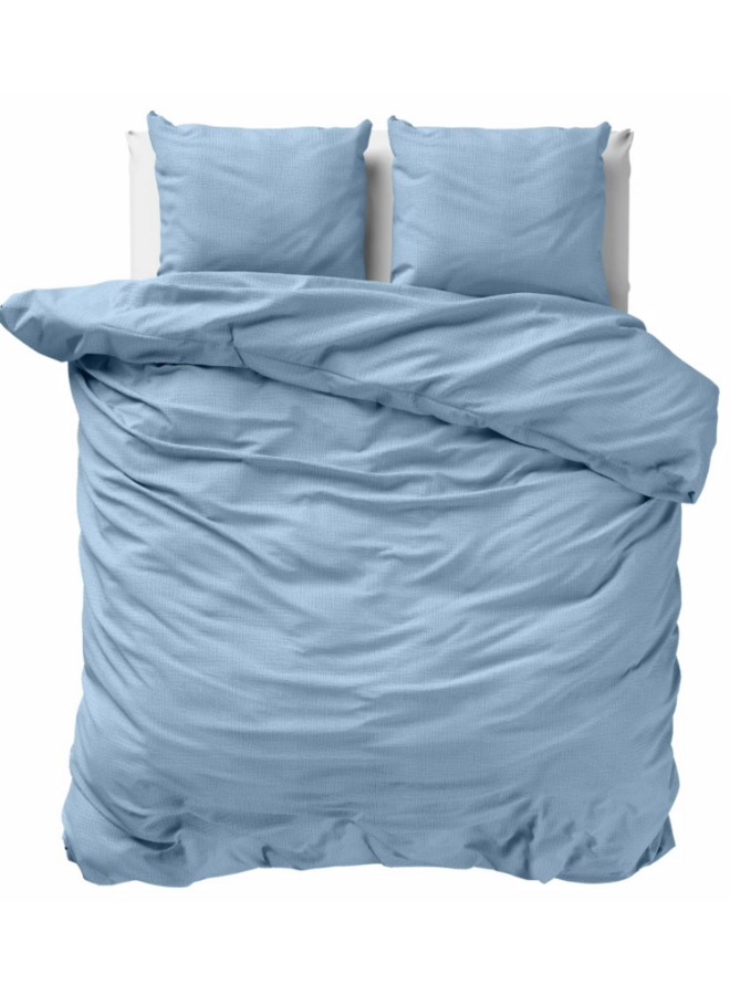 Dekbedovertrek Mousseline Perkal Sky Blauw - Mousseline Katoen