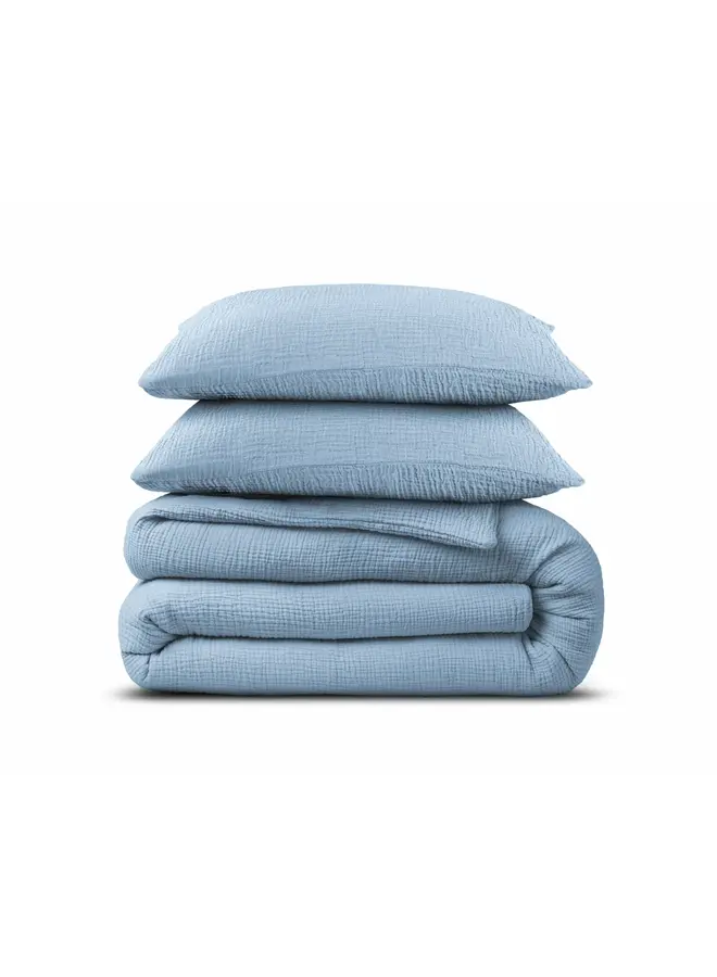 Dreamhouse Dekbedovertrek Mousseline Perkal Sky Blauw - Percaline Katoen