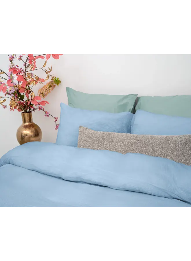 Dreamhouse Dekbedovertrek Mousseline Perkal Sky Blauw - Percaline Katoen