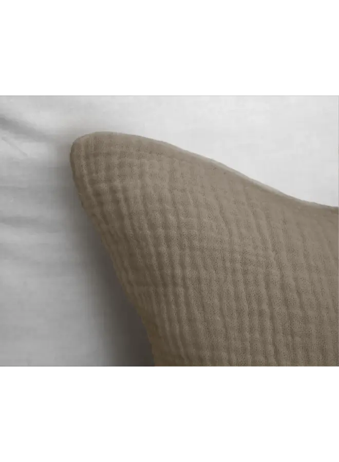 Dreamhouse Dekbedovertrek Mousseline Perkal Taupe - Percaline Katoen