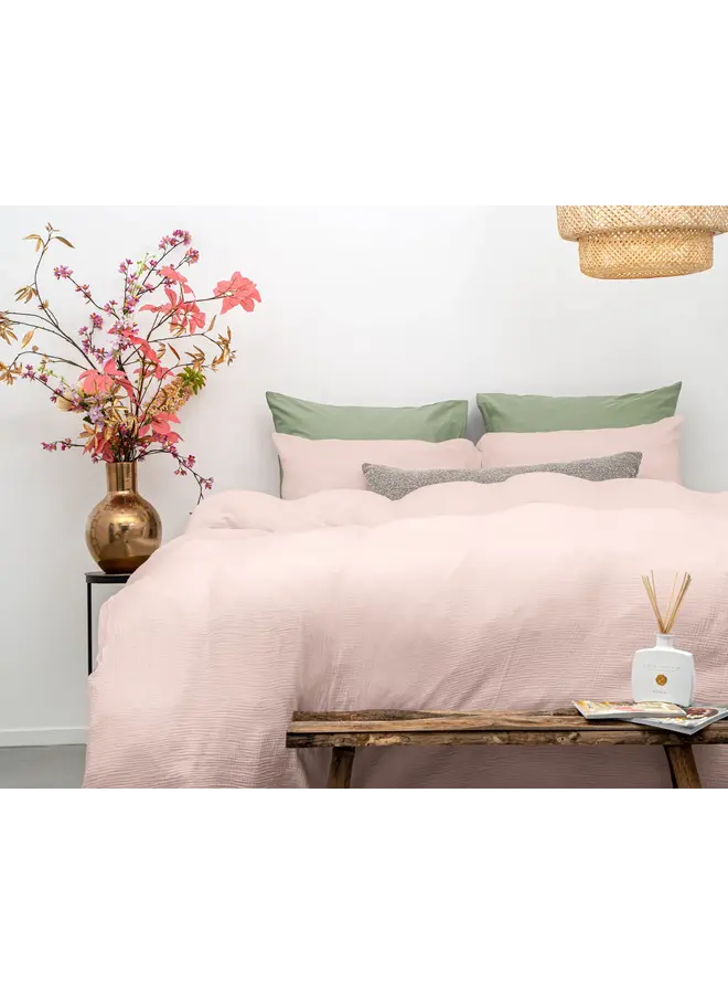 Dreamhouse Dekbedovertrek Mousseline Perkal Roze - Percaline Katoen