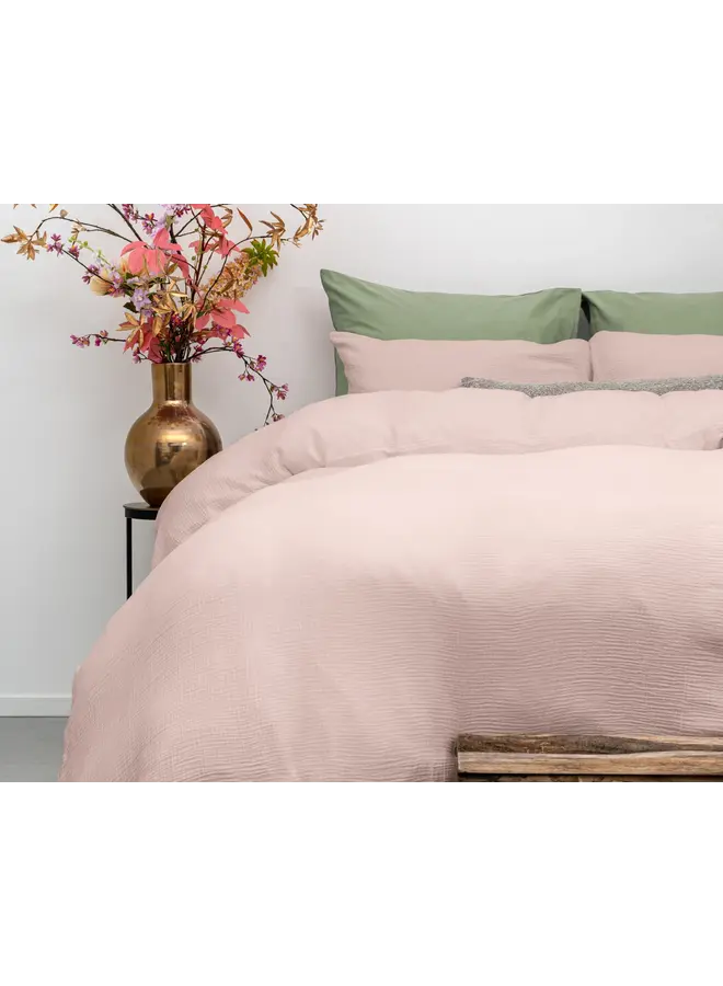 Dreamhouse Dekbedovertrek Mousseline Perkal Roze - Percaline Katoen