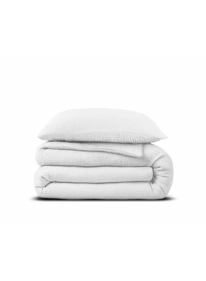 Dreamhouse Dekbedovertrek Mousseline Perkal Wit - Percaline Katoen