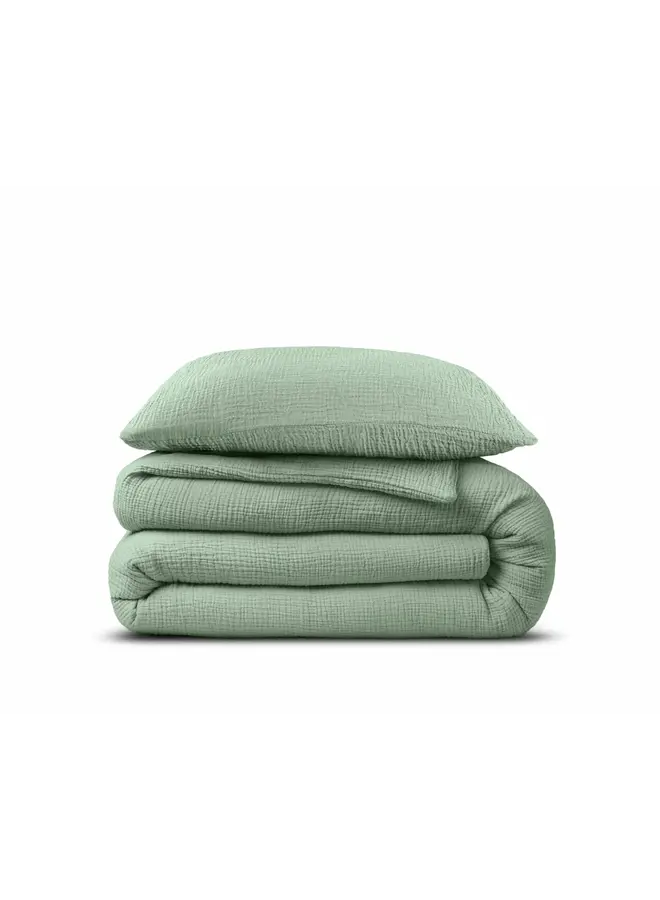 Dreamhouse Dekbedovertrek Mousseline Groen - Percaline Katoen