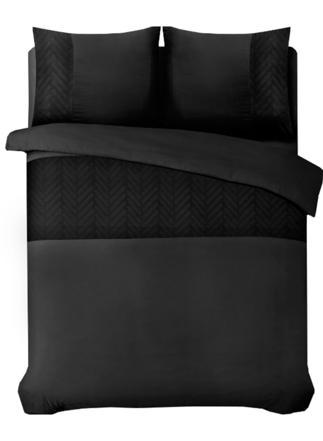 Sleeptime Dekbedovertrek Valencia Zwart - Microvezel