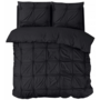 Sleeptime Dekbedovertrek Punch Pintuck Zwart - Microvezel