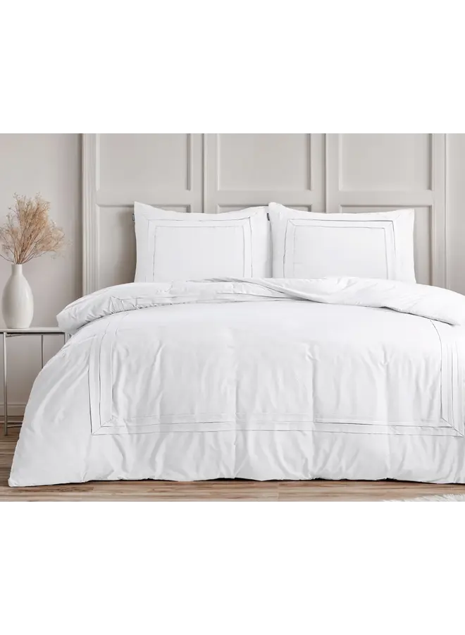 Sleeptime Dekbedovertrek Tailored Wit - Microvezel