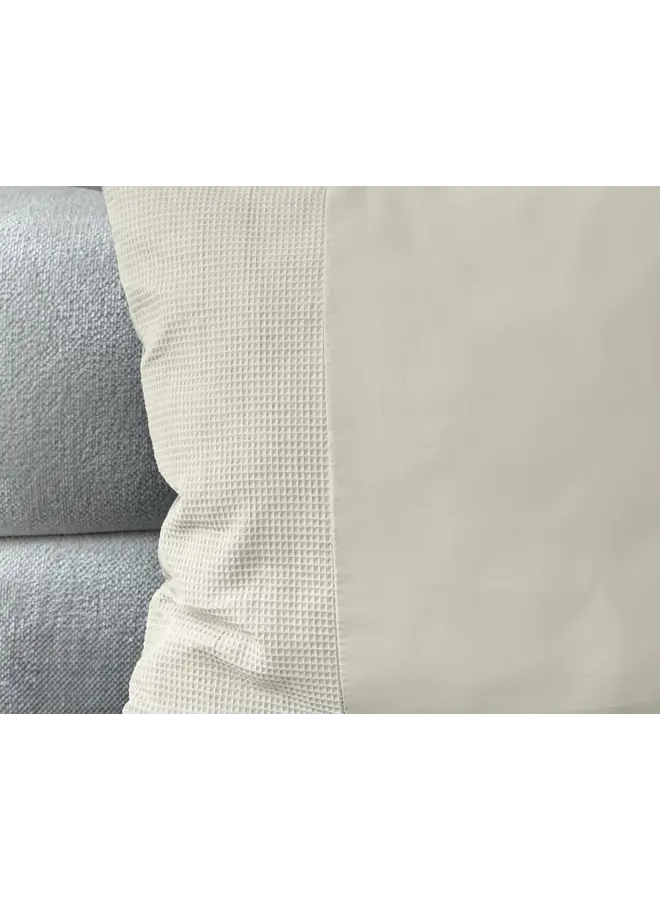 Primaviera Deluxe Dekbedovertrek Waffle Beige - Perkal Katoen