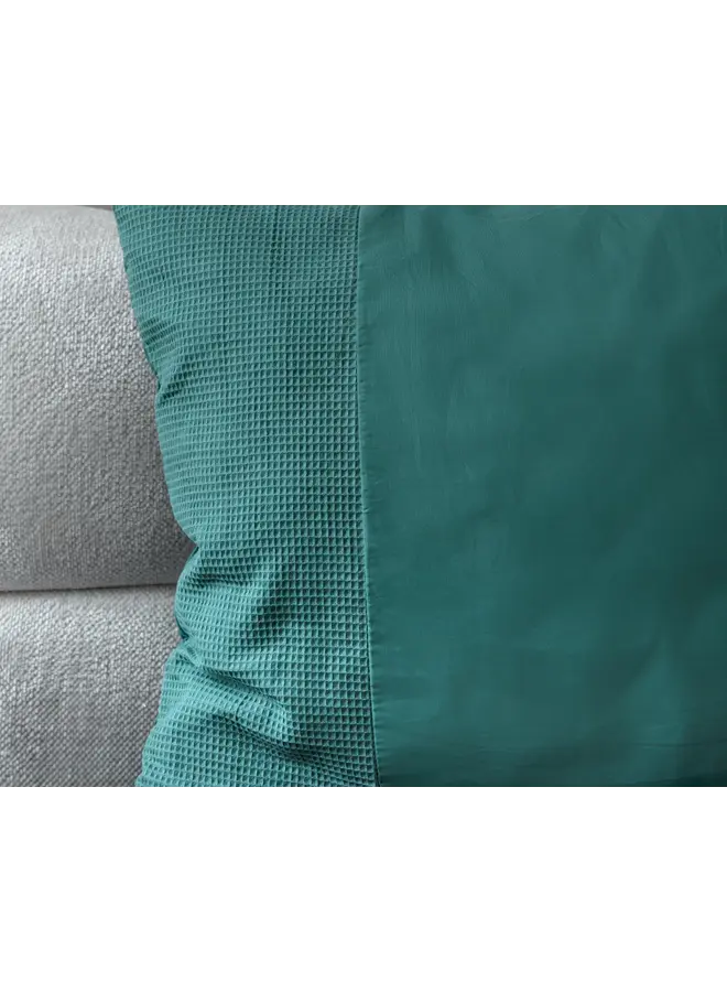 Primaviera Deluxe Dekbedovertrek Waffle Groen - Perkal Katoen