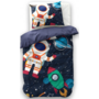 Little Monster Dekbedovertrek Kids Space Man 2 Blauw - Microvezel