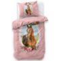 Little Monster Dekbedovertrek Kids Cute Horse Roze - Microvezel