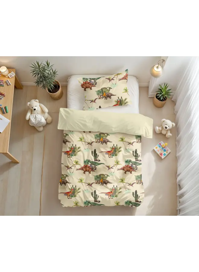 Little Monster Dekbedovertrek Kids Bamdino Groen - Microvezel