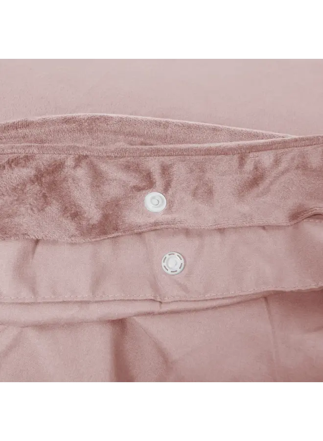 Sleeptime Dekbedovertrek Velvet Piping Soft Pink - Velvet