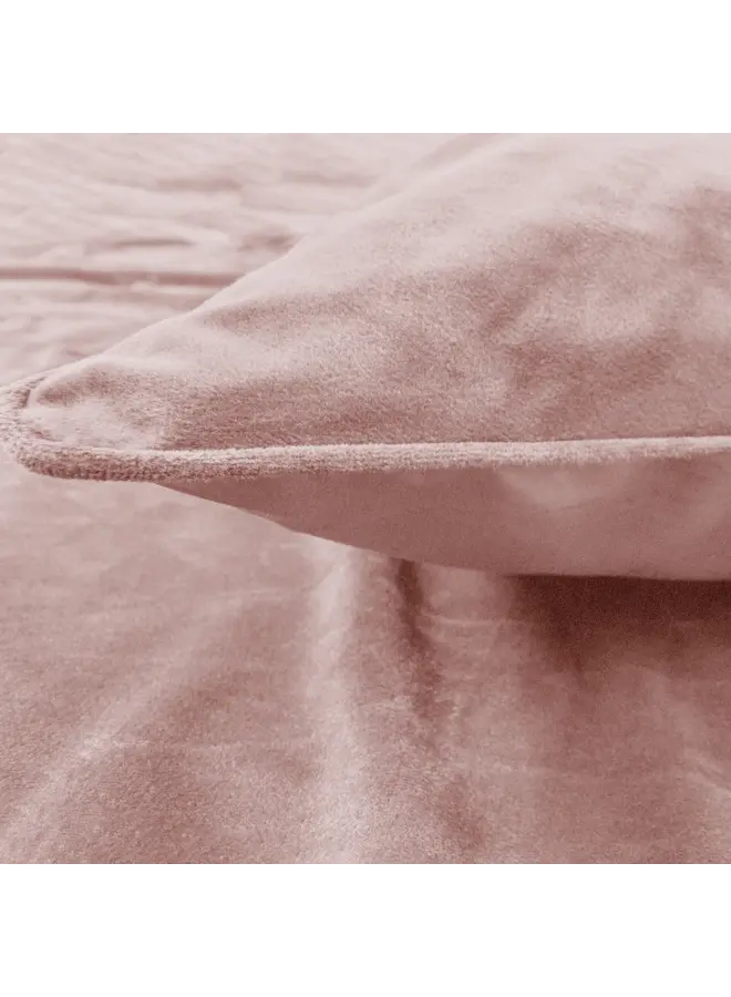 Sleeptime Dekbedovertrek Velvet Piping Soft Pink - Velvet