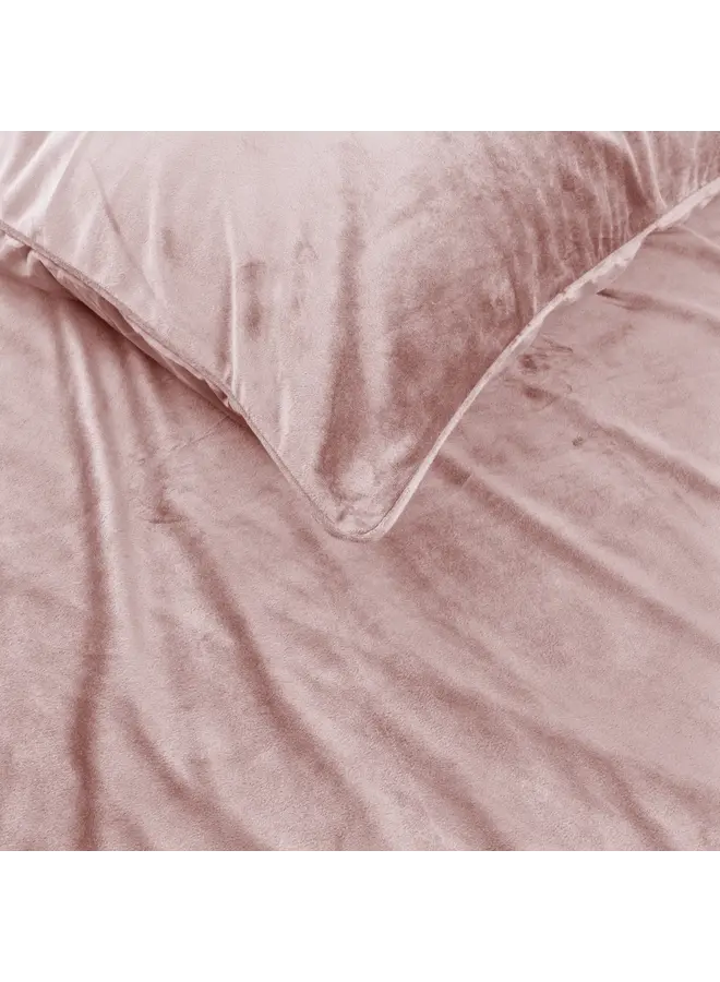 Sleeptime Dekbedovertrek Uni Piping Roze - Velvet
